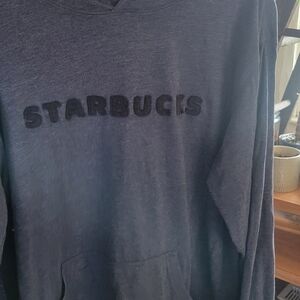 Starbucks Men's Dark Blue Hoodie